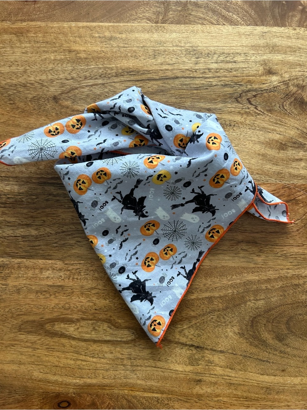 Halloween Large Dog Bandana Pumpkins Ghost Witches Bats Spiders